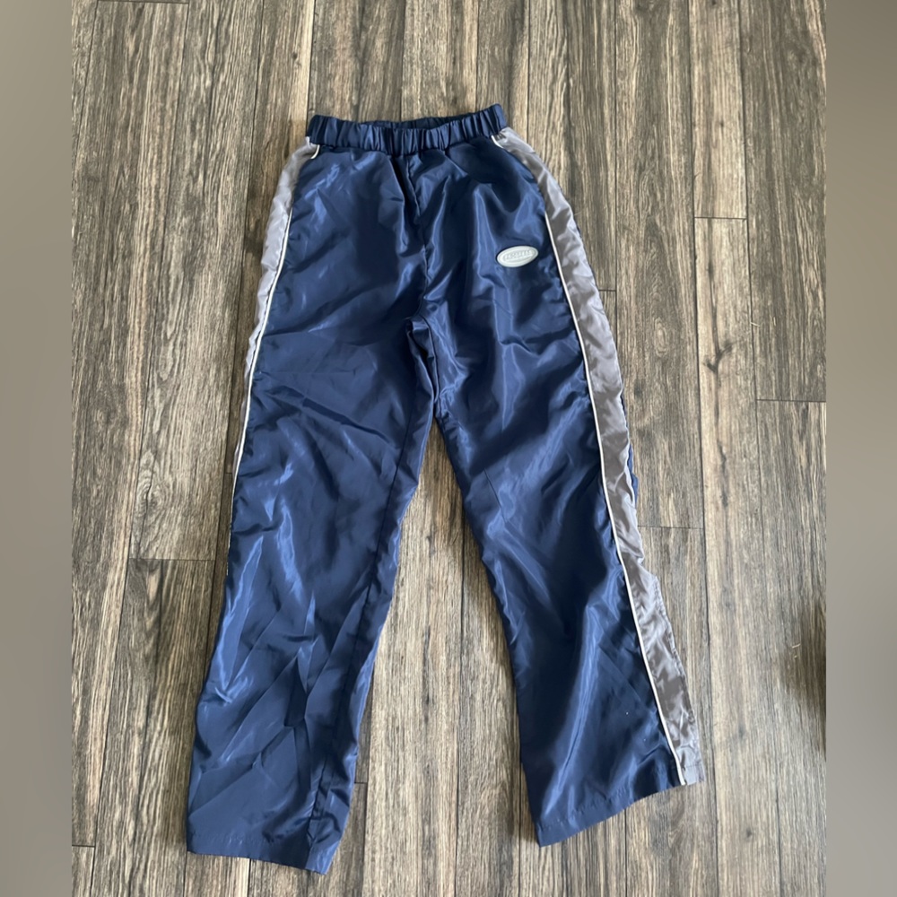blue track pants